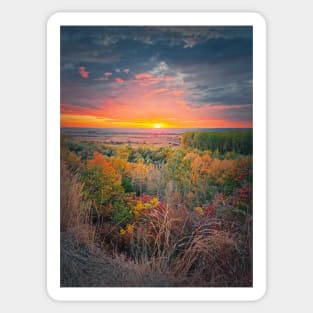 Silent autumn evening Sticker